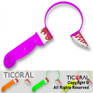 VINCHA C/CUCHILLO FLUO x 4